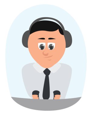 Pilot uçuş düzlemi, illüstrasyon, beyaz arkaplan üzerindeki vektör