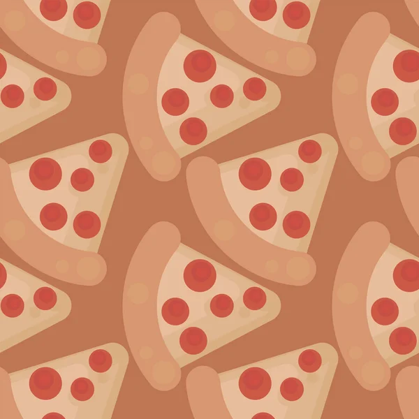 Fette Pizza Modello Illustrazione Vettore Sfondo Bianco — Vettoriale Stock