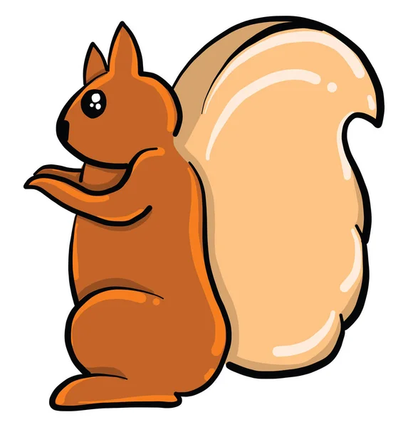 Braunes Eichhörnchen Illustration Vektor Auf Weißem Hintergrund — Stockvektor