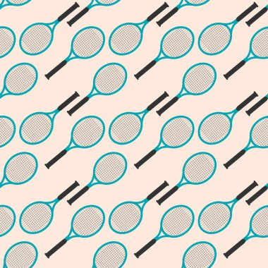 Tenis raket deseni, illüstrasyon, beyaz arkaplanda vektör