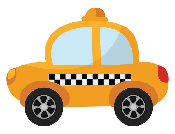 Taxi Giallo Illustrazione Vettore Sfondo Bianco — Vettoriale Stock