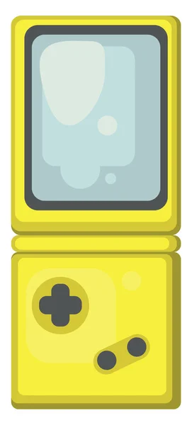 Tetris Amarelo Ilustração Vetor Sobre Fundo Branco — Vetor de Stock