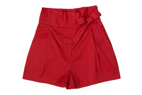 红色短裤 白色背景与弓形隔离 — 图库照片