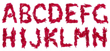 Bir Şakayık yaprakları gelen mektuplar. Alfabe