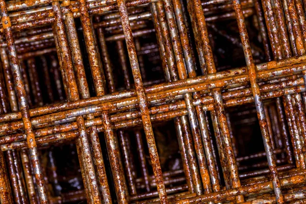 Background with rusty grid. Construction and industrial theme.