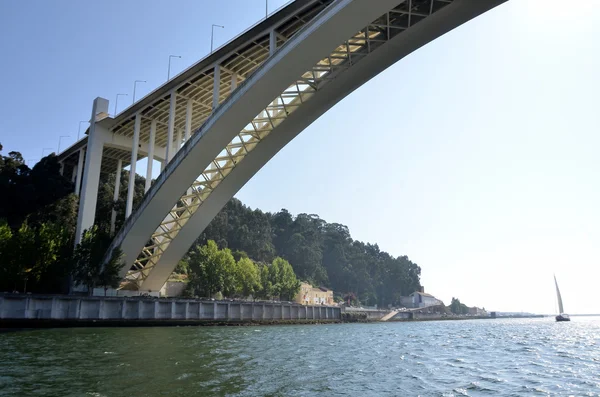 Řeka Douro a slavný most — Stock fotografie