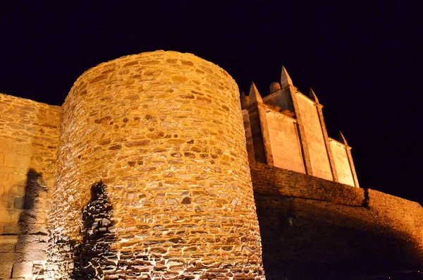 Burg bei Nacht — Stockfoto