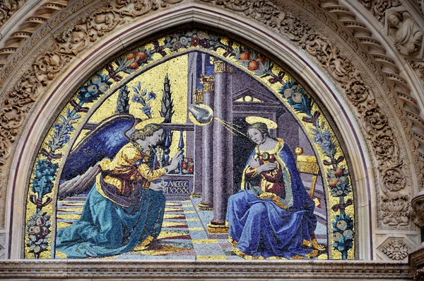 Mosaico Sobre Una Puerta Catedral Florencia — Foto de Stock