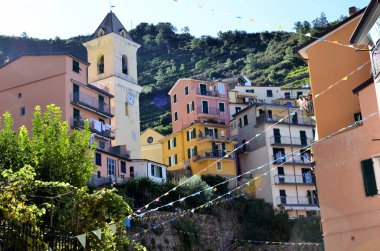 İtalya 'nın Toskana kıyısındaki geleneksel evler