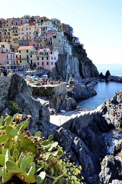 Village Sur Les Rochers Côte Toscane Italie — Photo