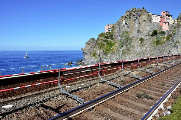 Ferroviária Ligando Cinque Terre — Fotografia de Stock