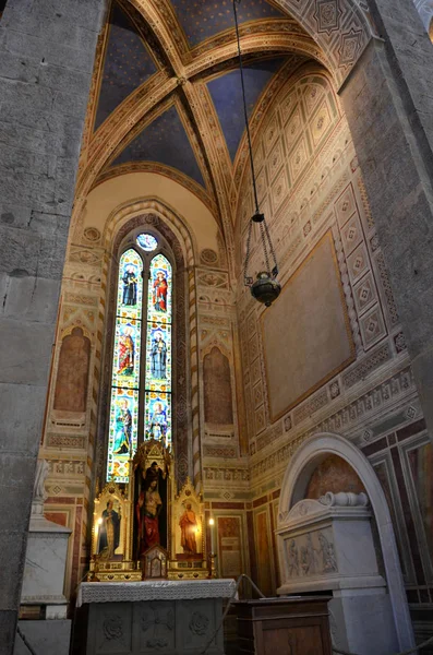 Schilderijen Versieren Een Beroemde Kerk Florence — Stockfoto