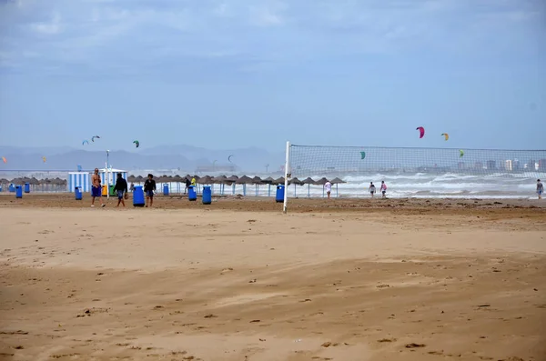 Playa Valencia Tras Una Tormenta — Foto de Stock