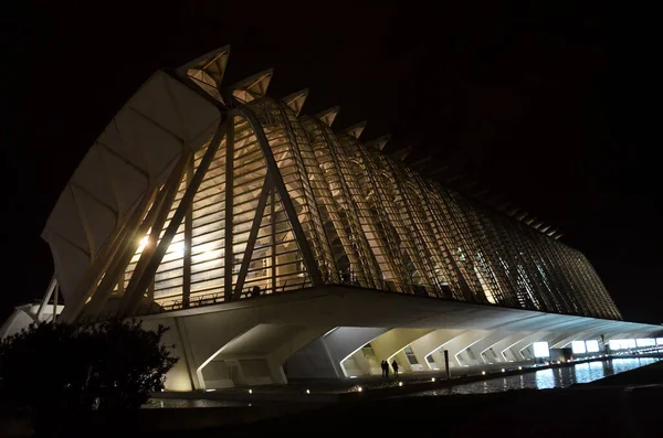 Stadt Der Künste Und Wissenschaften Valencia Bei Nacht — Stockfoto