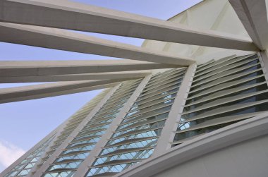 Modern bir binanın yapısının ayrıntıları