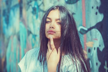 Güzel kadın seksi emin baştan çıkarıcı kız