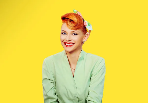 Feliz pin up menina. — Fotografia de Stock