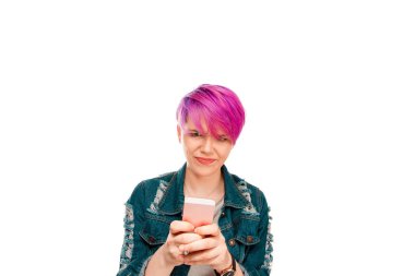 ciddi kadın manifatura telefon konuşma ile memnun