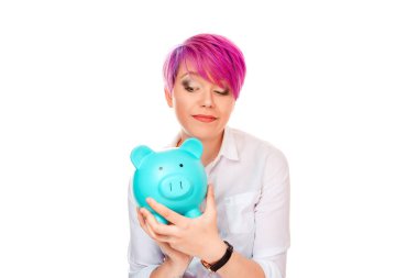 Kumbara beyaz kadınla içerik