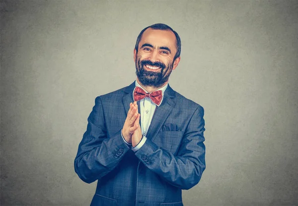 Hombre de negocios satisfecho riendo — Foto de Stock