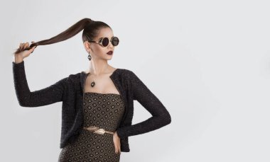 Closeup portrait confident successful beautiful attractive young