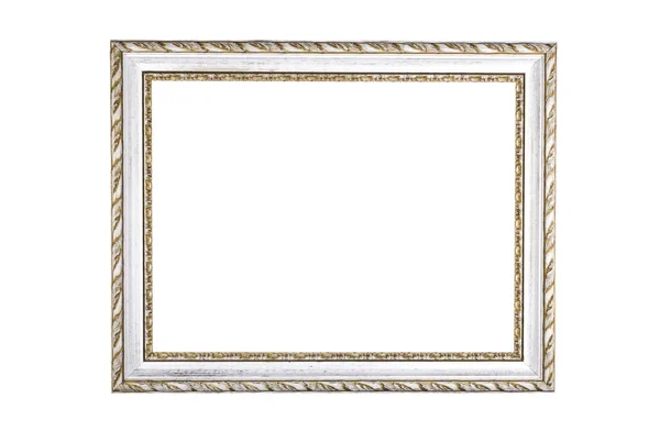 Vintage old wooden frame. Isolated on white background — Stock Photo, Image