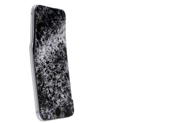 Kırık ekran ve zararlar Modern hareket eden smartphone. Cep telefonu çöktü ve kazı kazan. Aygıt yok. Gadget'ı parçalamak, onarım gerekir.