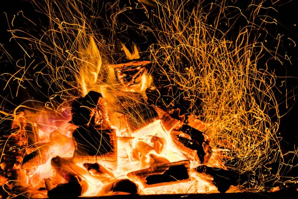 Spalanie Drewna Opałowego Kominku Zamknij Się Bbq Tle Ogień Węgiel — Zdjęcie stockowe