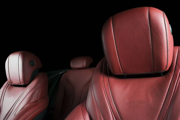 Carro Luxo Moderno Dentro Interior Prestígio Carro Moderno Assentos Couro — Fotografia de Stock
