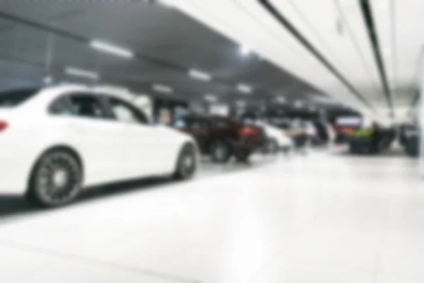 Blurred Dealership Store Bokeh Background Cars Soft Lightning Blur Bokeh — Stock Photo, Image
