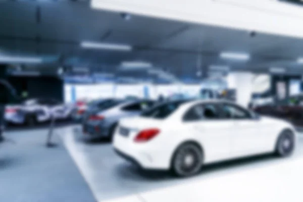 Blurred Dealership Store Bokeh Background Cars Soft Lightning Blur Bokeh — Stock Photo, Image