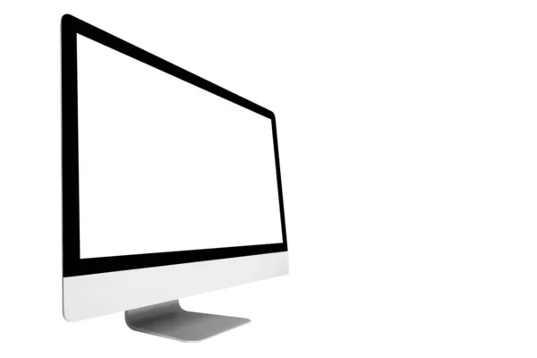 Laptop Komputer Pustego Ekranu Makiety Białym Tle Białym Tle Białym — Zdjęcie stockowe