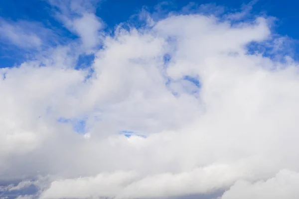 Vista Aérea Nubes Blancas Cielo Azul Vista Desde Dron Vista — Foto de Stock