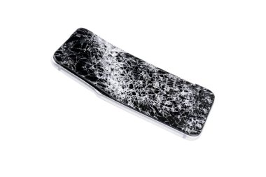 Modern cep telefonu bozuk ekran ve hasarlar. Cep telefonu çöktü ve çizildi. Cihaz yok edildi. Aletli akıllı telefonu parçala. Tamir gerekiyor.