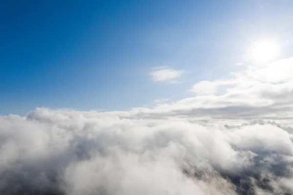 Vista Aérea Nubes Blancas Cielo Azul Vista Desde Dron Vista — Foto de Stock