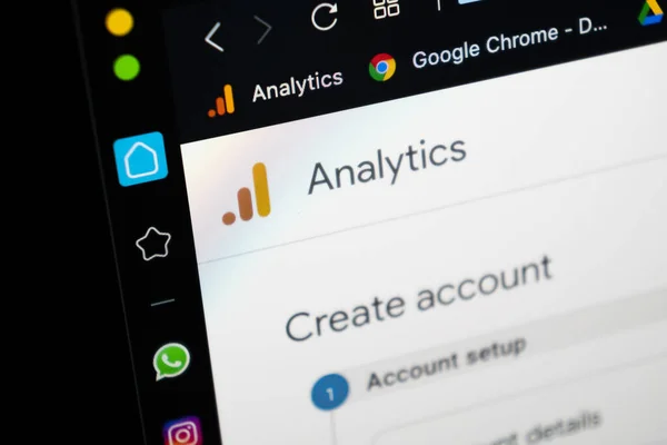 Санкт Петербург Россия Мая 2020 Домашняя Страница Google Analytics Экране — стоковое фото