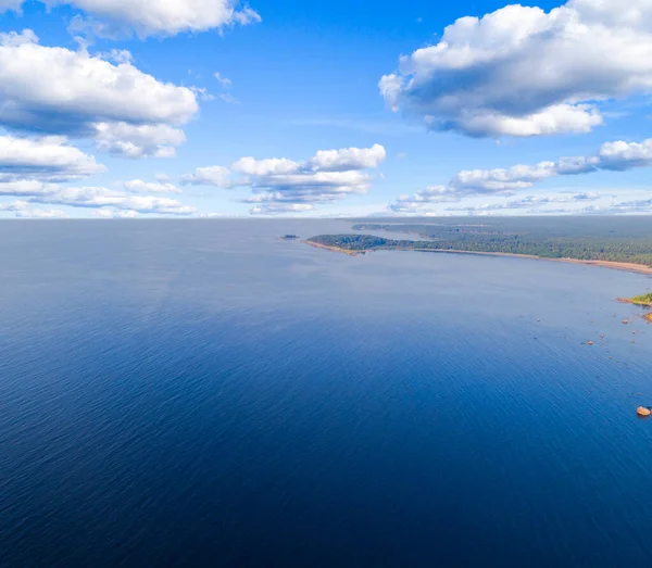 Aerial View Seashore Beach Lagoons Coastline Sand Water Landscape Aerial — Stock Photo, Image