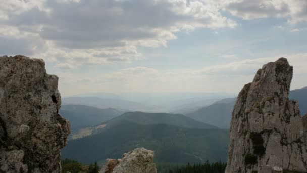 Time lapse view from top of the mountain — Stok Video