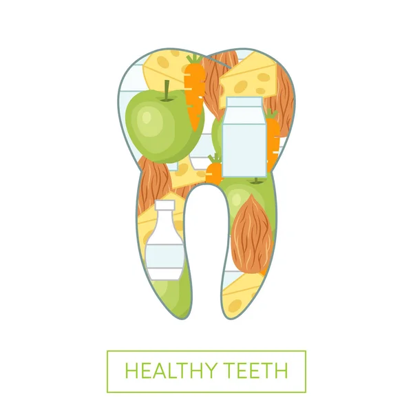 Concetto denti sani — Vettoriale Stock