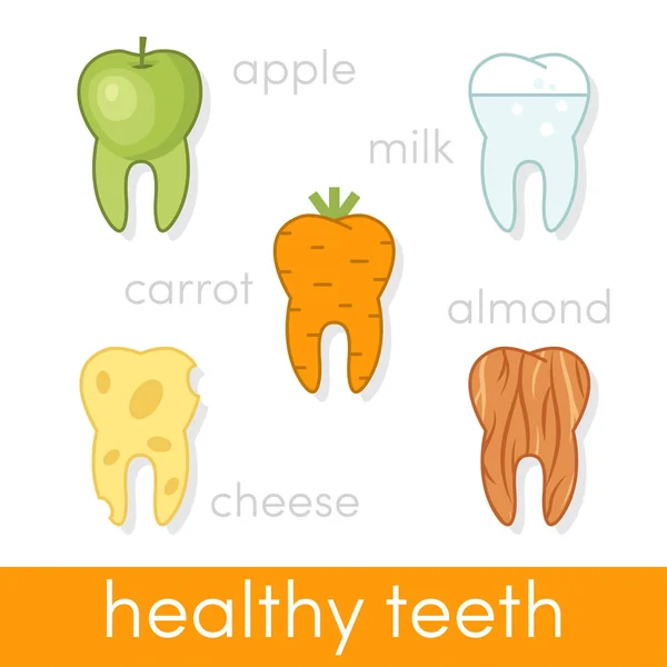 Koncepcja zdrowe zęby — Wektor stockowy