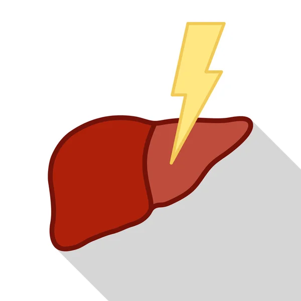 Icono de dolor hepático — Vector de stock