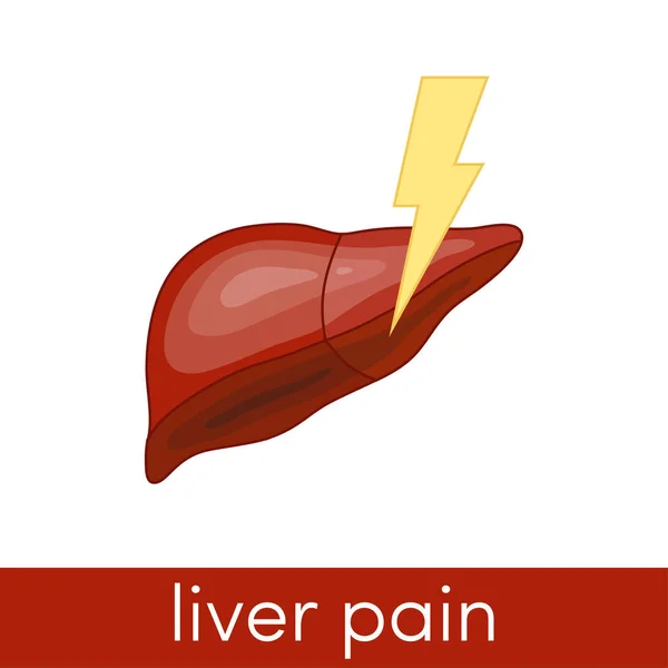Icono de dolor hepático — Archivo Imágenes Vectoriales