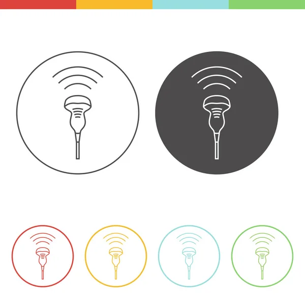 Echografie pictogrammen concept — Stockvector