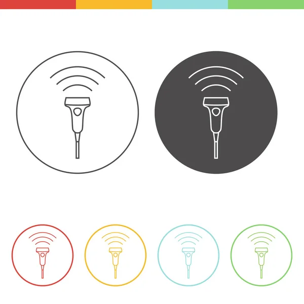 Echografie pictogrammen concept — Stockvector