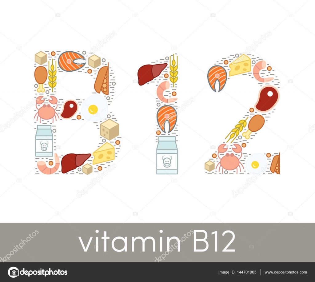Vitamin B12 Sources Stock Vector Image By C Marina Ua 144701963