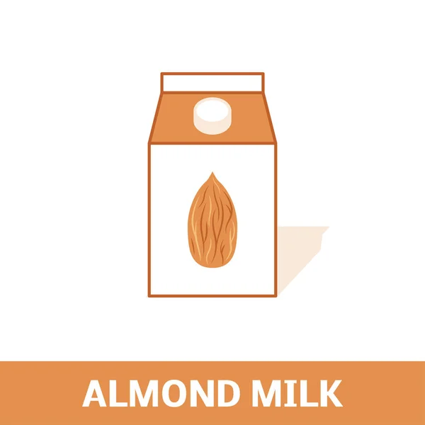 Mandlové mléko ikona — Stockový vektor