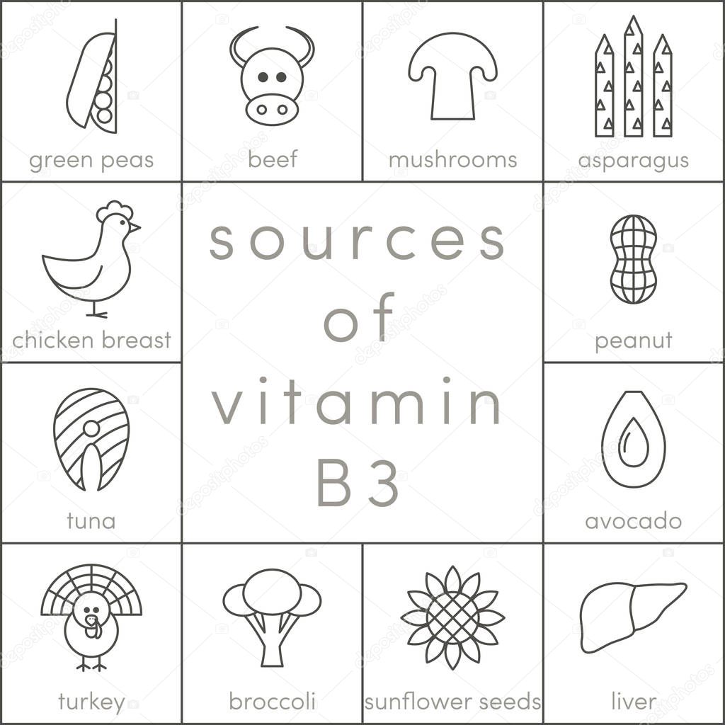 Vitamin B3 sources
