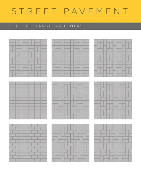 Set van straat bestrating — Stockvector