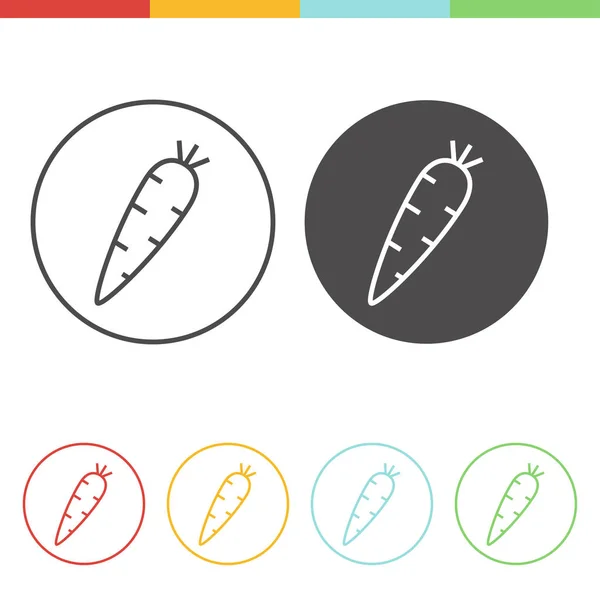 Serie di icone di carota — Vettoriale Stock