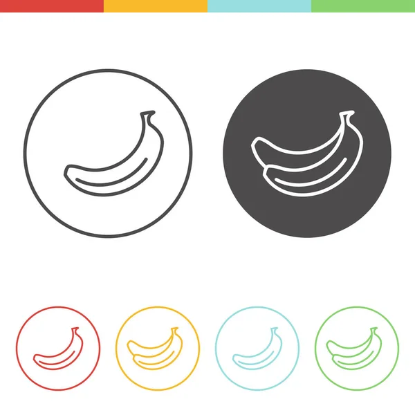 Ensemble d'icônes banane — Image vectorielle